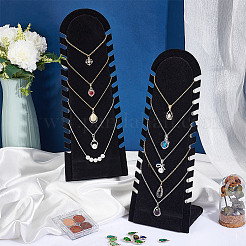 Wood Covered with Velvet Slant Back Necklace Display Stands&nbsp;EDIS-WH0016-059