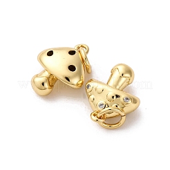 Brass Pave Cubic Zirconia Charms&nbsp;KK-Q098-24G