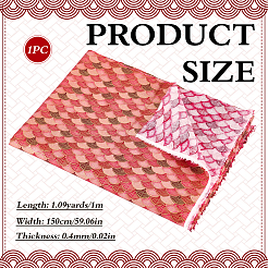 Fish Scales Pattern Cotton Fabric&nbsp;DIY-WH0622-777C
