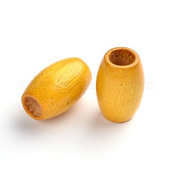 Dyed Barrel Natural Wood Beads&nbsp;X-WOOD-S619-4-LF
