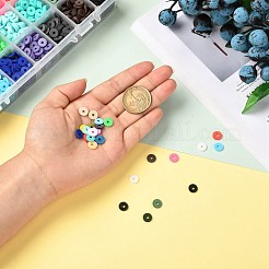 240g 24 Colors Handmade Polymer Clay Beads&nbsp;CLAY-JP0001-09-8mm