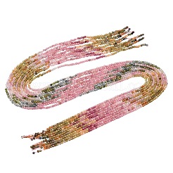 Gradient Color Natural Multicolor Tourmaline Beads Strands&nbsp;G-D110-A02-09