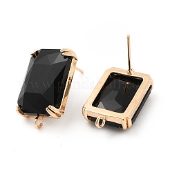 K9 Glass Stud Earring Findings&nbsp;KK-E071-26KCG-01