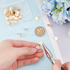 30Pcs Brass Stud Earring Findings&nbsp;KK-DC0001-41