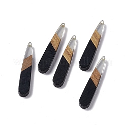 Opaque Resin & Walnut Wood Pendants&nbsp;RESI-M027-12H