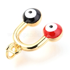 Brass Enamel Pendants&nbsp;KK-Y001-01A-G