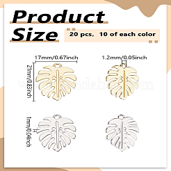 20Pcs 2 Colors Baking Paint Alloy Pendants&nbsp;FIND-LP0005-14