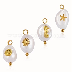 40Pcs 4 Styles Natural Keshi Pearl Pendants&nbsp;FIND-SZ0006-09