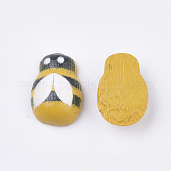 Spray Painted Wooden Cabochons&nbsp;WOOD-Q033-04A
