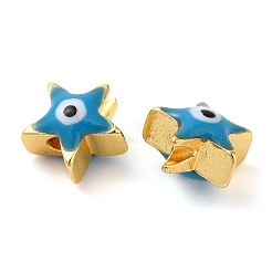 Golden Tone Brass Enamel Beads&nbsp;KK-E048-03G-06