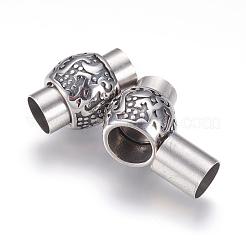 304 Stainless Steel Magnetic Clasps with Glue-in Ends&nbsp;STAS-F123-06AS