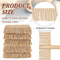 Two Tone Polyester Twisted Rope Tassel Fringe Trimming&nbsp;DIY-WH0304-703B