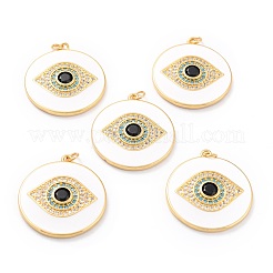 Real 18K Gold Plated Brass Micro Pave Cubic Zirconia Pendants&nbsp;ZIRC-L100-084G
