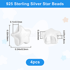 4Pcs 925 Sterling Silver Beads&nbsp;STER-BBC0007-96MS