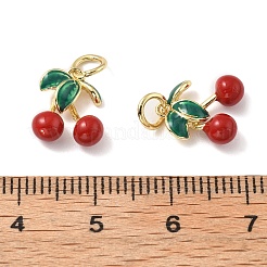 Brass Enamel Charms&nbsp;KK-V014-02G