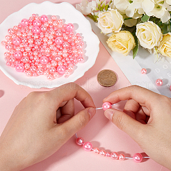 1830Pcs 5 Styles ABS Plastic Imitation Pearl Beads&nbsp;OACR-SP0001-01A