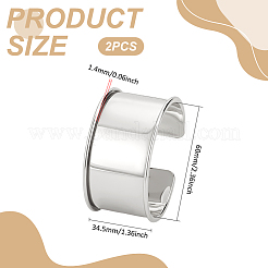 2Pcs Alloy Grooved Bangles&nbsp;FIND-UN0015-98B