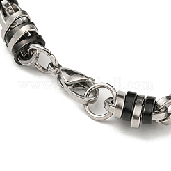 Two Tone 201 Stainless Steel Oval Link Chain Bracelet&nbsp;BJEW-B078-22BP