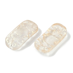 Spray Painted Transparent Glass Connector Charms&nbsp;LS-X1-GLAA-H035-06A