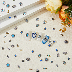 72Pcs 12 Styles Alloy Enamel Cabochons&nbsp;MRMJ-FH0001-64