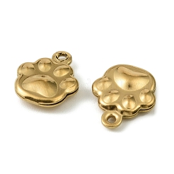 304 Stainless Steel Charms. Paw Print Charm&nbsp;STAS-A190-07G