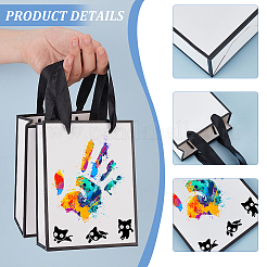 Folding Paper Gift Bags with Handle&nbsp;ABAG-WH0045-21A