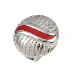 Flat Round 304 Stainless Steel Enamel Finger Rings for Women&nbsp;RJEW-G355-07P-02