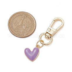 Alloy Enamel Heart Pendant Decorations&nbsp;HJEW-JM02519