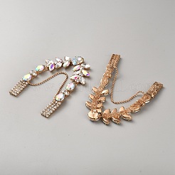 Alloy & Acrylic Rhinestone Boot Strap Chains&nbsp;AJEW-WH0609-106G-01