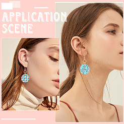 DIY Flat Round Wooden Dangle Earring Making Findings Kits&nbsp;DIY-SP0004-99