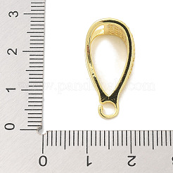 Rack Plating Brass Micro Pave Cubic Zirconia Clasps&nbsp;KK-K293-30G