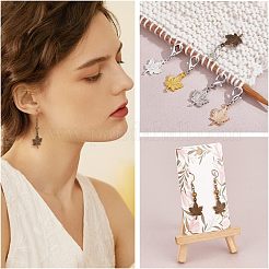 Alloy Maple Leaf Pendant Decorations&nbsp;HJEW-PH01538