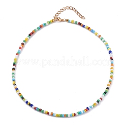 Mixed Styles Round Glass Seed Beaded Necklaces&nbsp;NJEW-JN03362