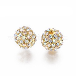 Alloy Rhinestone Beads&nbsp;RB-A034-10mm-A28G
