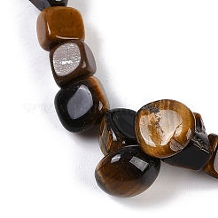Natural Tiger Eye Nuggets Beads Strands&nbsp;G-B125-A08-01