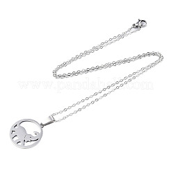 Non-Tarnish 201 Stainless Steel Pendants Necklaces&nbsp;LS-NJEW-S105-JN666-45-1