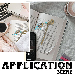 12Pcs 6 Style Fox & Phoenix & Swan & Fish & Dragon Tibetan Style Alloy Bookmarks&nbsp;FIND-SC0006-62