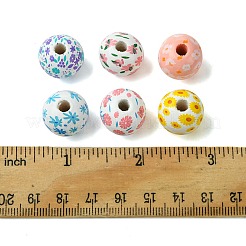 35Pcs 7 Colors Wood European Beads&nbsp;WOOD-FS0001-17