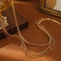Alloy Tassel Double Layer Waist Belly Chains for Women&nbsp;FS-WG82127-01