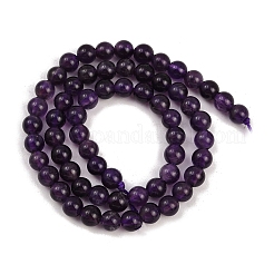 Natural Amethyst Beads Strands&nbsp;G-R446-6MM-21A