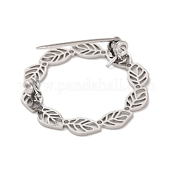 Hollow Leaf Ring Brass Brooches for Women&nbsp;JEWB-Z032-01P