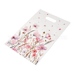 50Pcs 2 Styles Flower Printed Plastic Gift Storage Tote Bags&nbsp;PL-CBAAD12-04