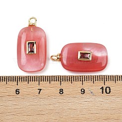 Cherry Quartz Glass Pendants&nbsp;KK-B157-43G-03