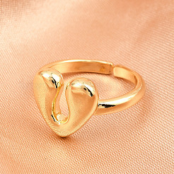 Brass Cuff Rings for Women&nbsp;RJEW-Z113-08G
