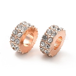 Rack Plating Alloy Rhinestone European Beads&nbsp;PALLOY-P289-29RG