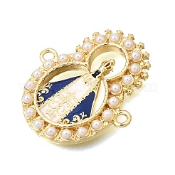 Brass Enamel Connector Charms&nbsp;KK-CBAF3A5-02G