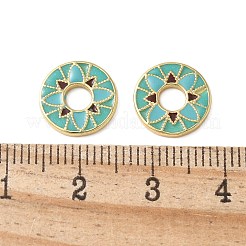 Brass Enamel Beads&nbsp;KK-P290-31G-02
