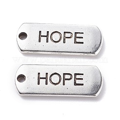 (Defective Closeout Sale: Blister) Tibetan Style Alloy Inspirational Message Pendants&nbsp;TIBEP-XCP0001-02A