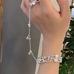 Alloy Satellite Chains Link Ring Bracelets&nbsp;FS-WG5C966-02