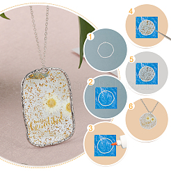 48Pcs 6 Styles Alloy Open Back Bezel Pendants&nbsp;FIND-CA0008-12